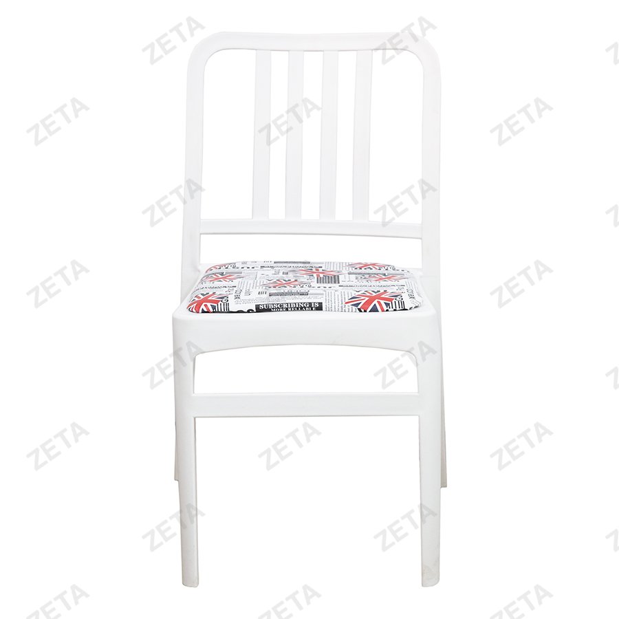 Стул пластиковый "Джеф" с мягким элементом (белый)