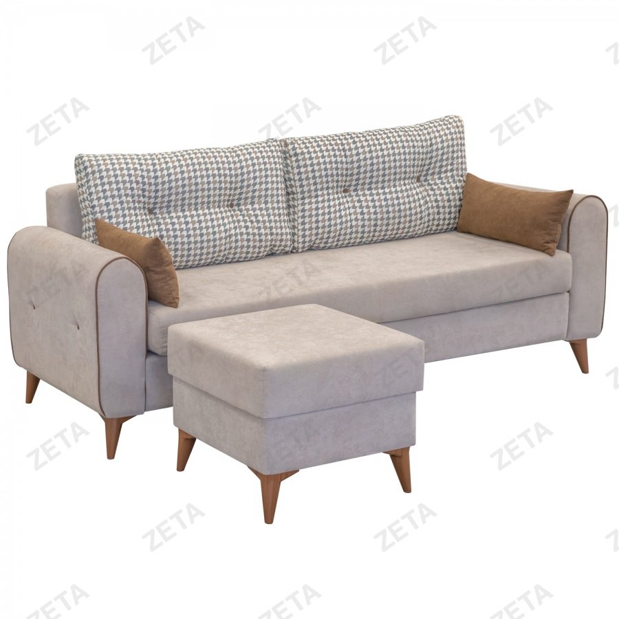 Диван "Сатира" (2200*870*840 мм.) с пуфиком - изображение 1