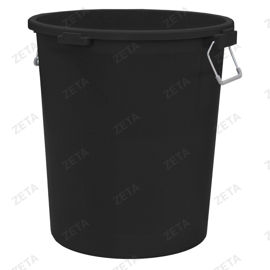Мусорный бак без крышки, чёрный (90 л.)
