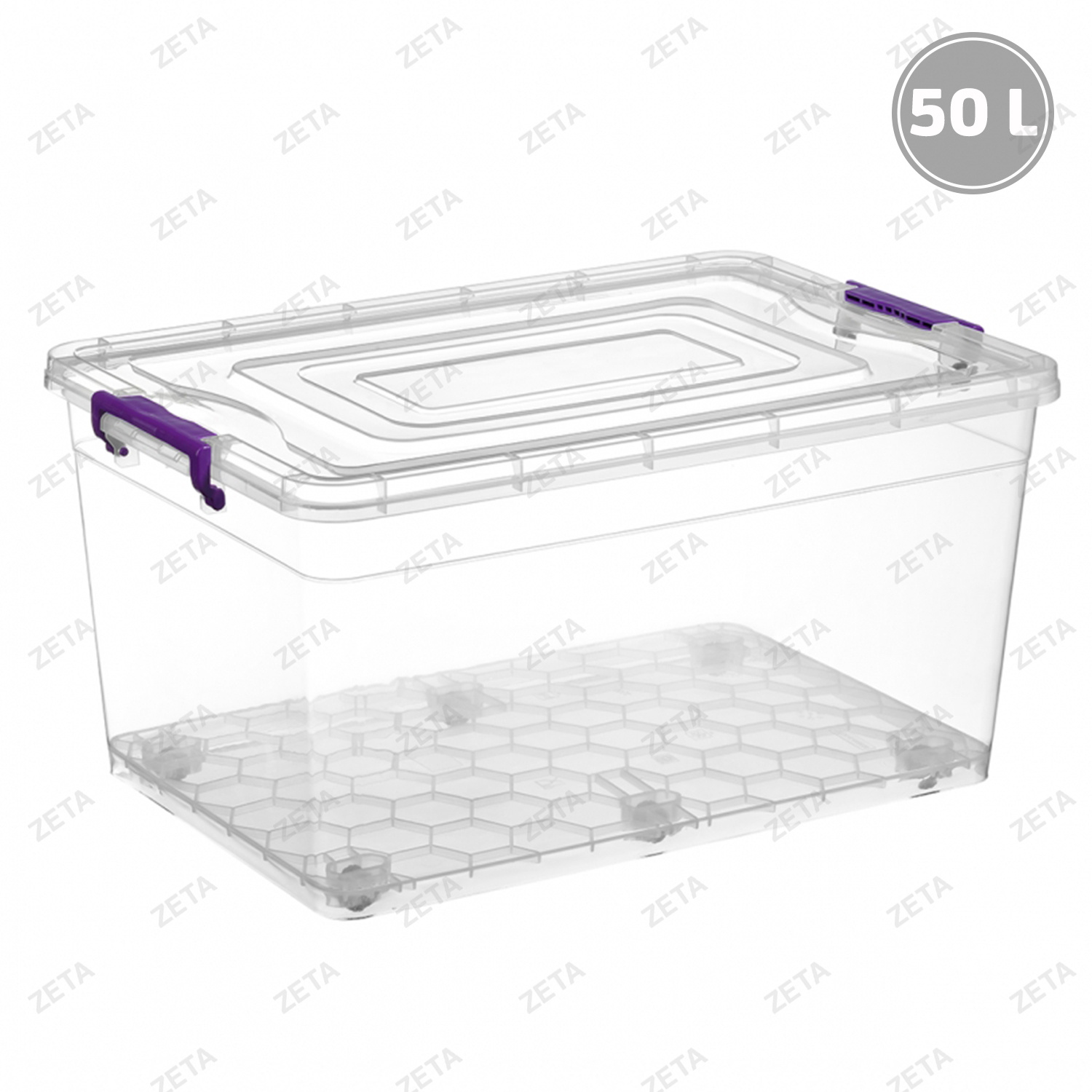 Контейнер с крышкой на колесах 50 л. №1142 09 - изображение 1