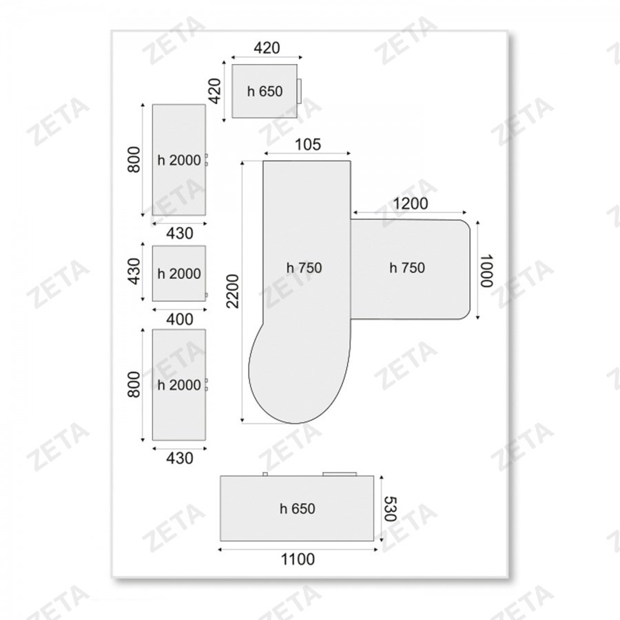 Кабинет "Б-1" (7 позиций)