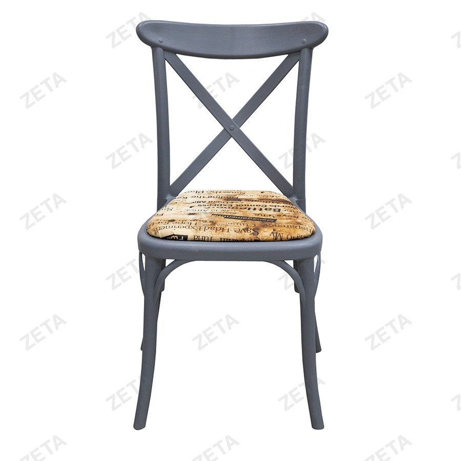 Стул пластиковый "Кантри" серый (с мягким элементом)