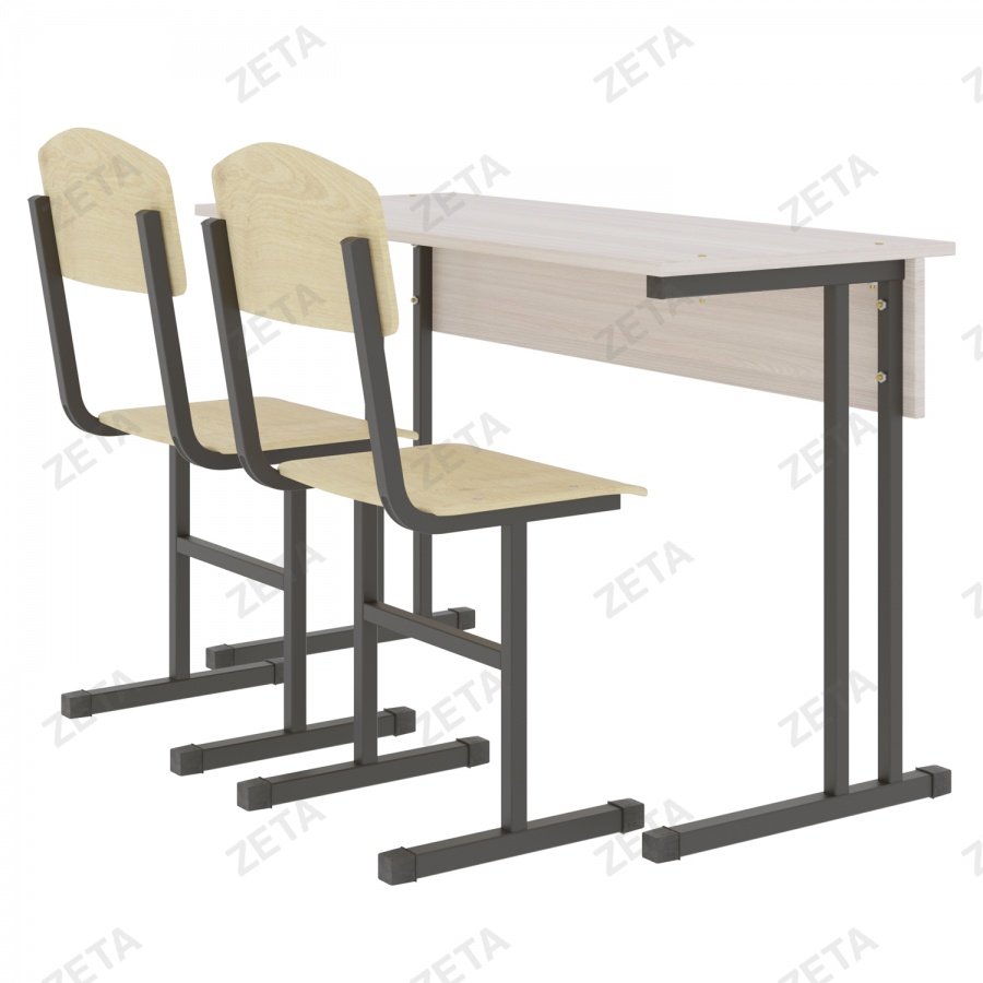Парта школьная 2-х местная + 2 стула - изображение 1