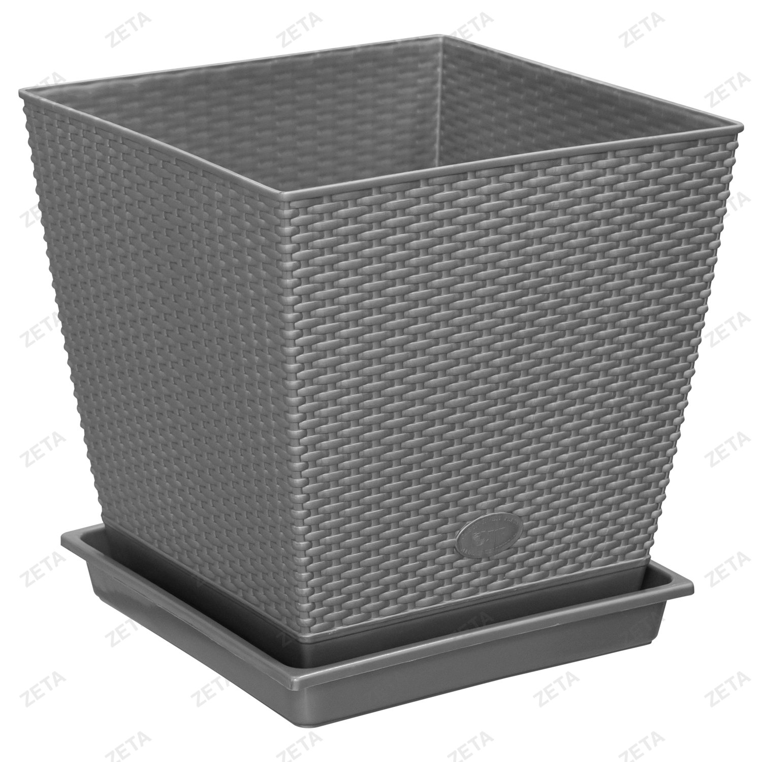 Горшок для цветов 40 л квадратный "Плетенка" (Уз-S) - изображение 1