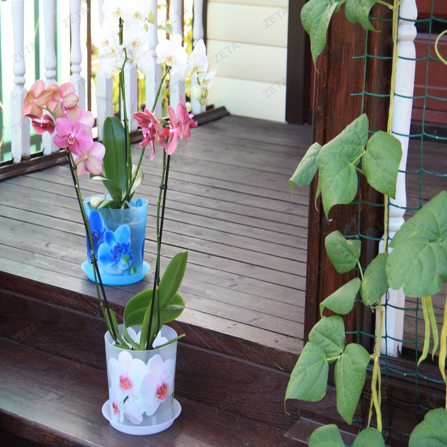 Кашпо 1,2 л. 125 мм. с подставкой "Деко" М 3105