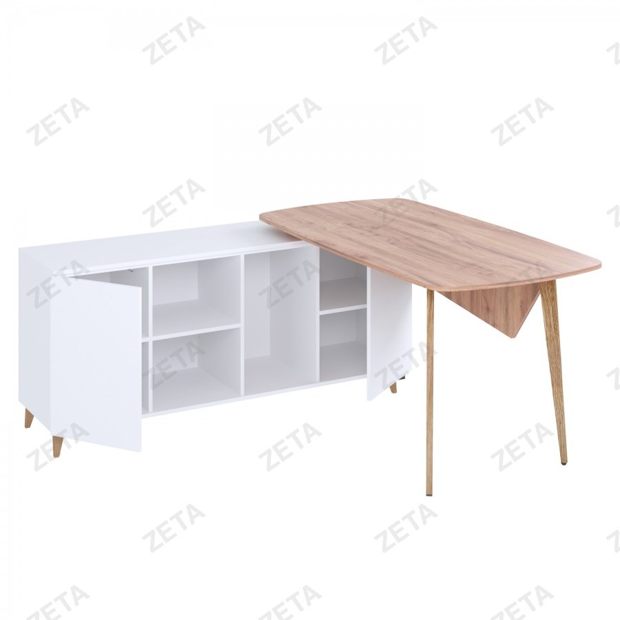 Стол с тумбой "Гарнет №2" (1500*800 мм.) овальная форма