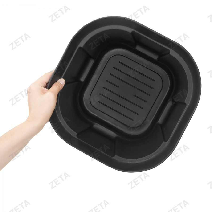 Горшок квадратный, чёрный "Б" (29 см)