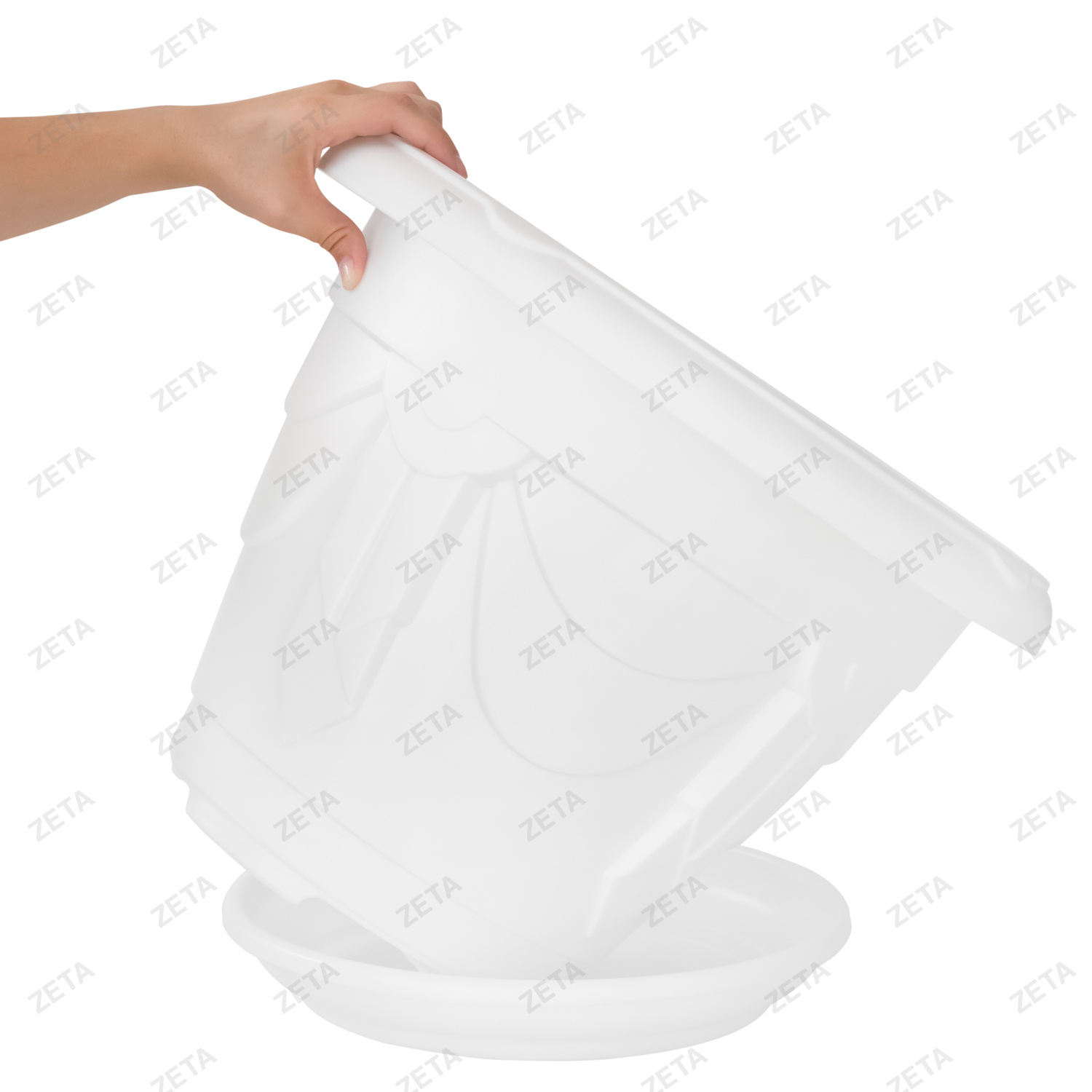 Горшок для цветов пластиковый №10 (белый)