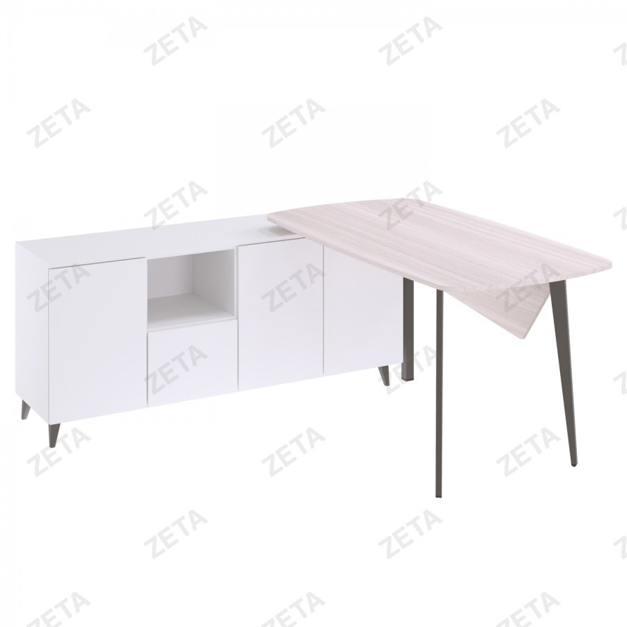 Стол с тумбой "Гарнет" (1500*800 мм.) овальная форма