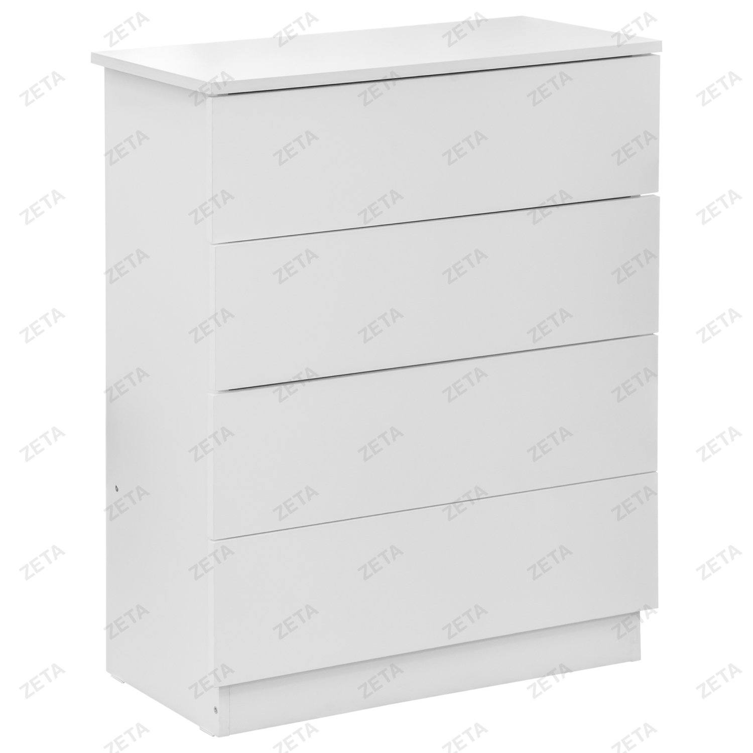 Комод "КМ 1 серия 2" 4 ящика (700*350*860 мм.) №00-00107045 (белый)