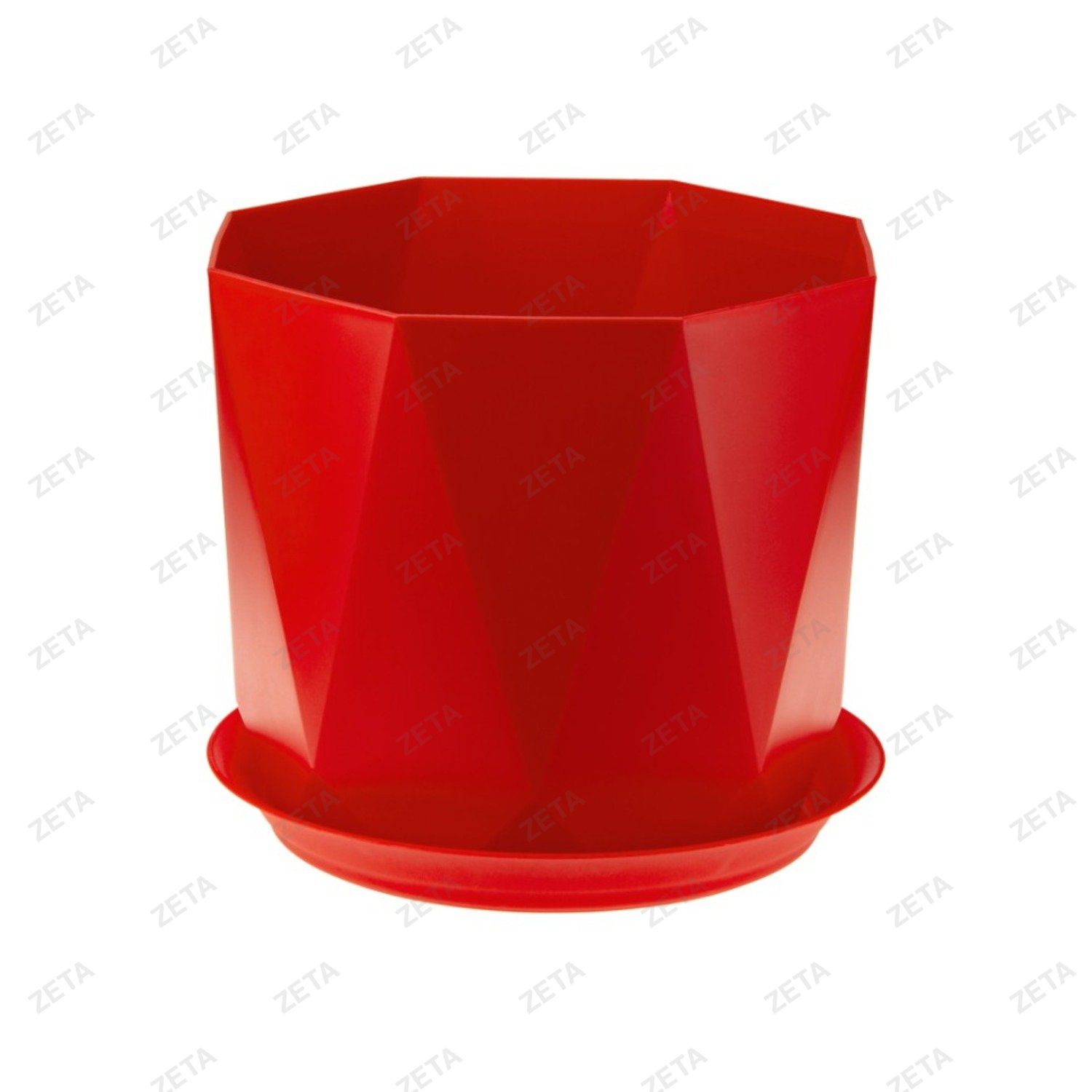 Кашпо 2,6 л. 175 мм. с поддоном "Призма" М 3138 - изображение 1