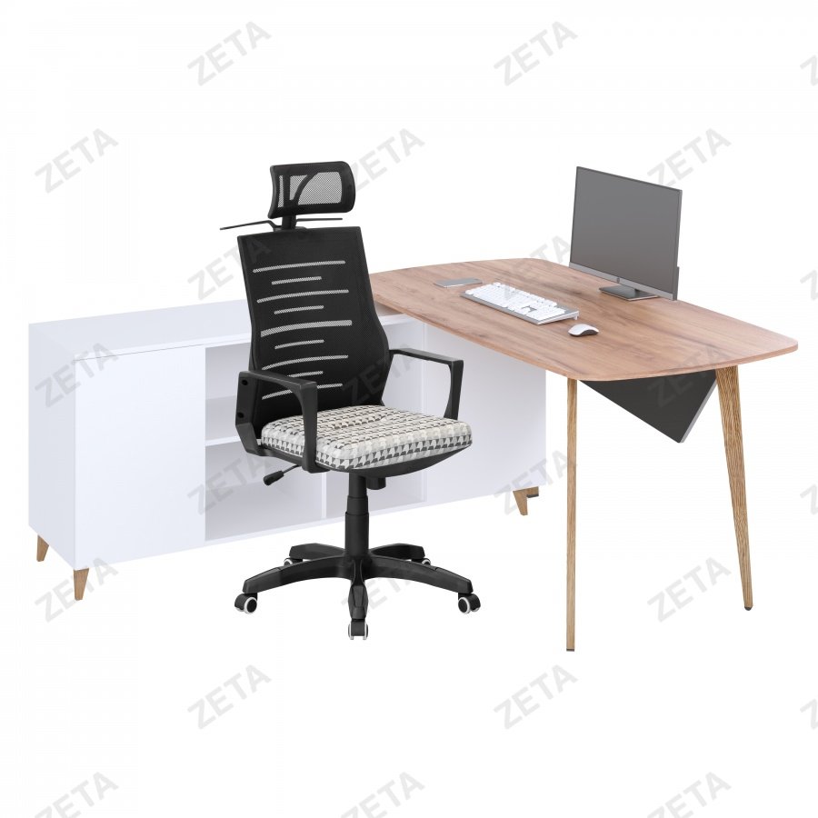 Стол с тумбой "Гарнет №2" (1500*800 мм.) овальная форма