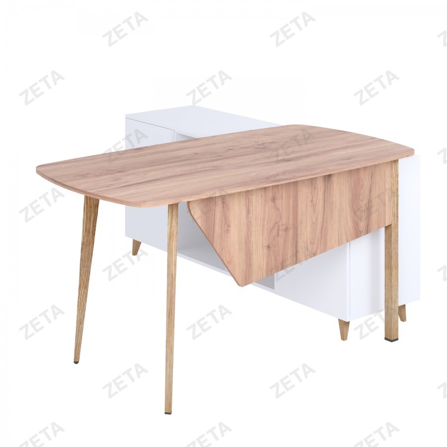 Стол с тумбой "Гарнет №2" (1500*800 мм.) овальная форма