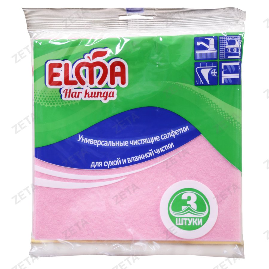 Cалфетки универсальные 3 шт. №607 Elma (Узб) - изображение 1