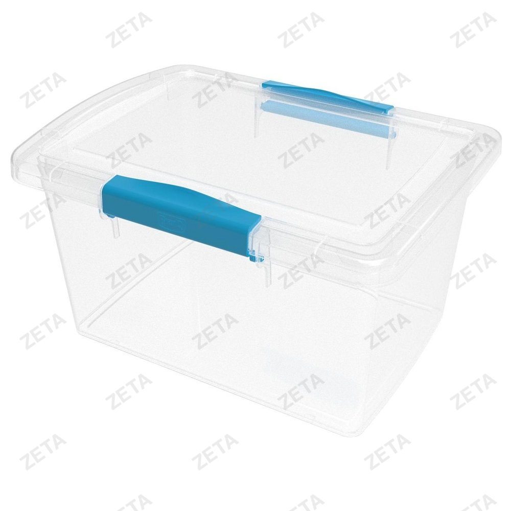 Ящик для хранения пластиковый прозрачный с защелками 2,5 л. Laconic mini