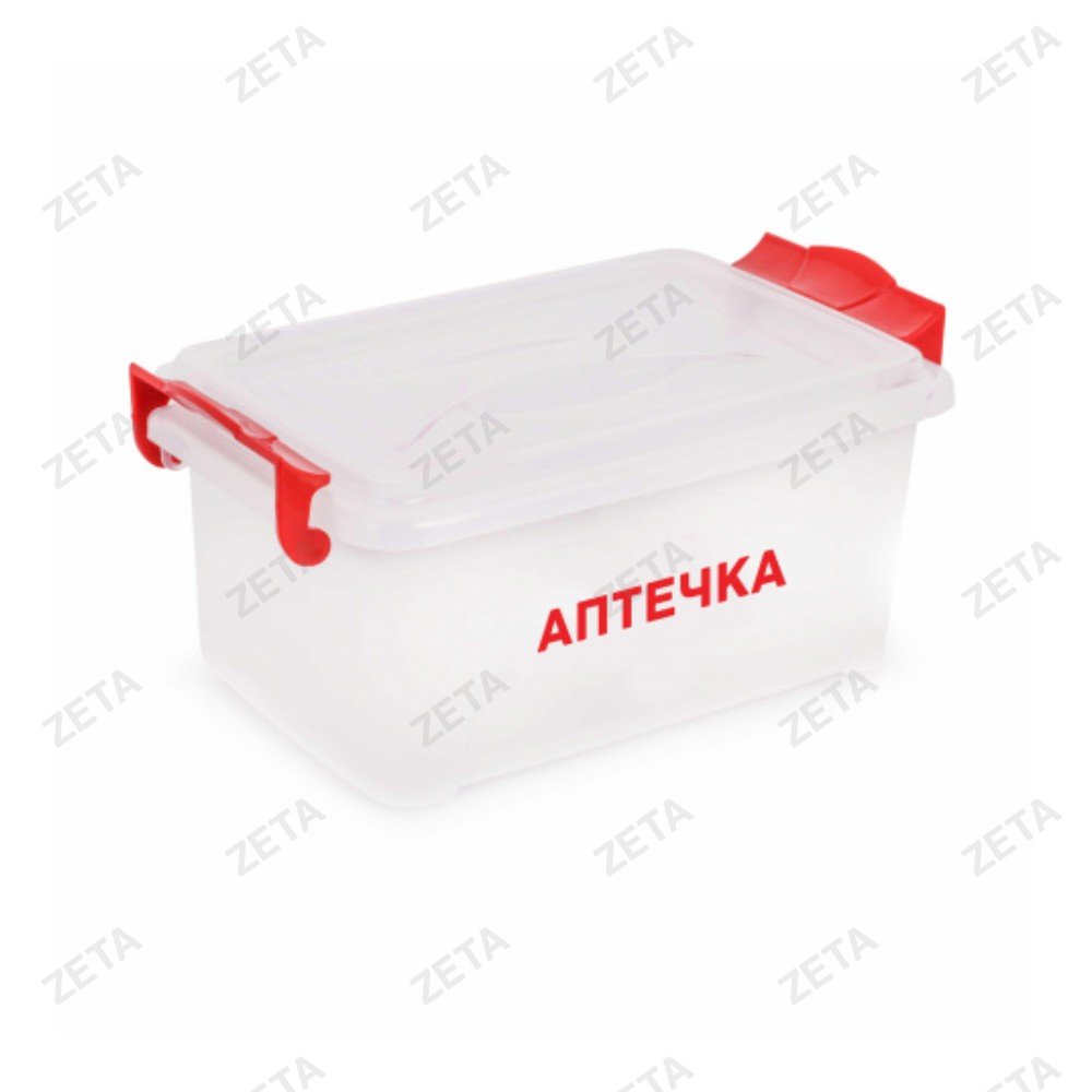 Контейнер с ручками 2,5 л. прямоугольный "Аптечка" №М7370 - изображение 1