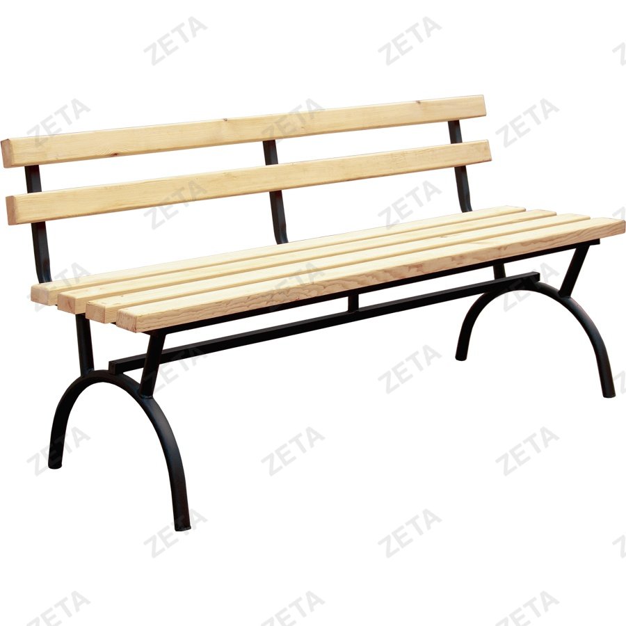 Скамья уличная, со спинкой (6 брусьев, не крашенные) - изображение 1