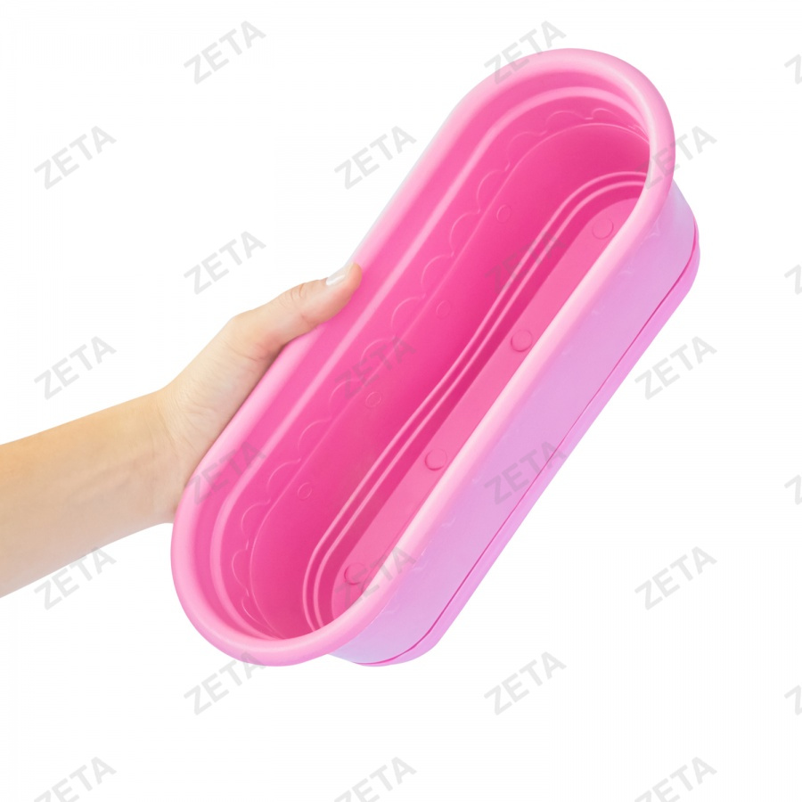 Горшок для цветов овальный с поддоном м/п цвет.