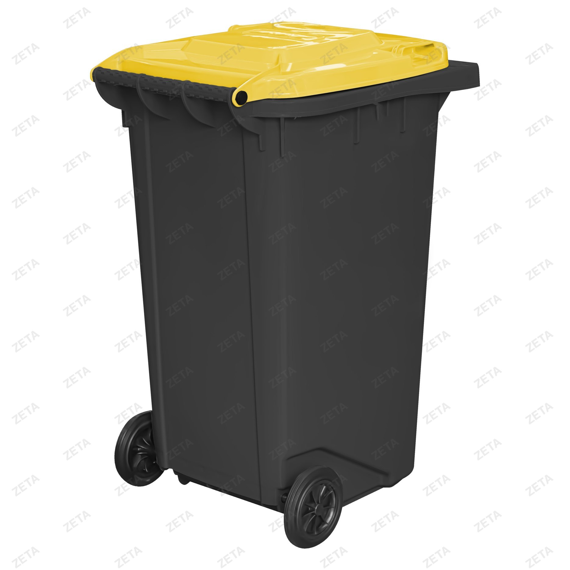 Бак мусорный 280 л. с крышкой, на колесах (комбинированный)