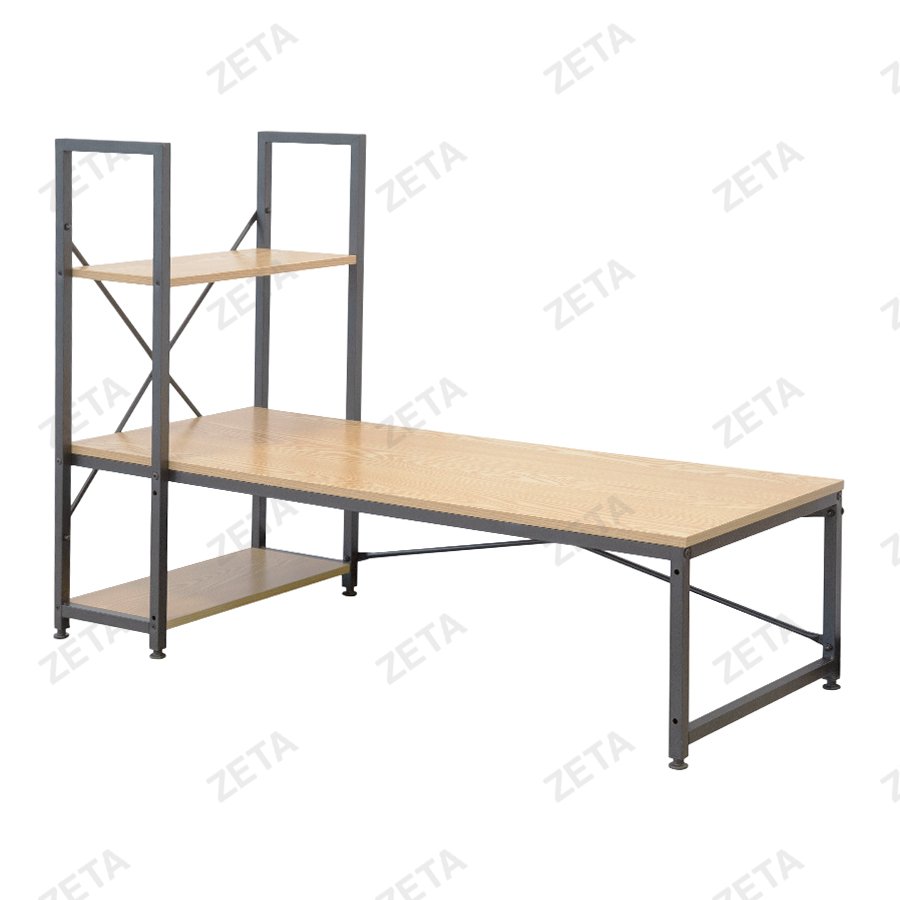 Cтол (120*48*84 см) №S02 (натуральный/чёрный) (ВИ)