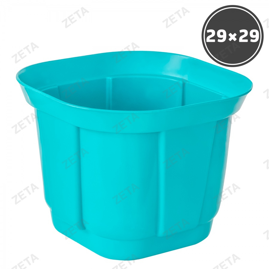 Горшок квадратный, цветной "Б" (29 см) - изображение 1