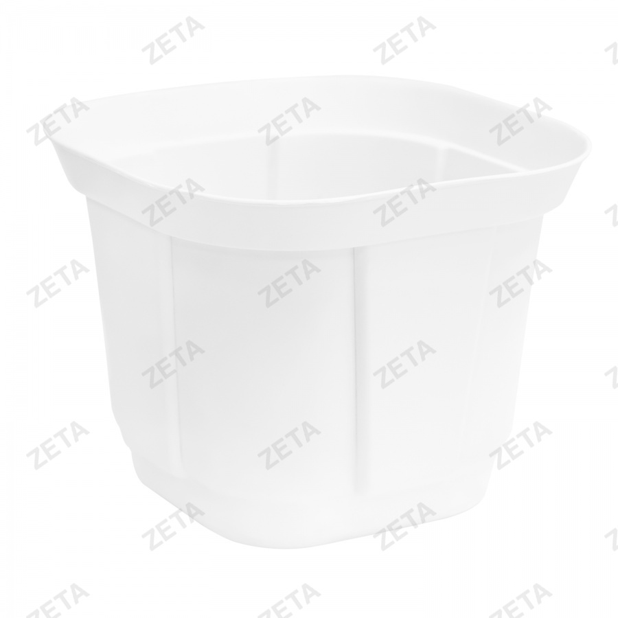 Горшок квадратный, белый "Б" (29 см)