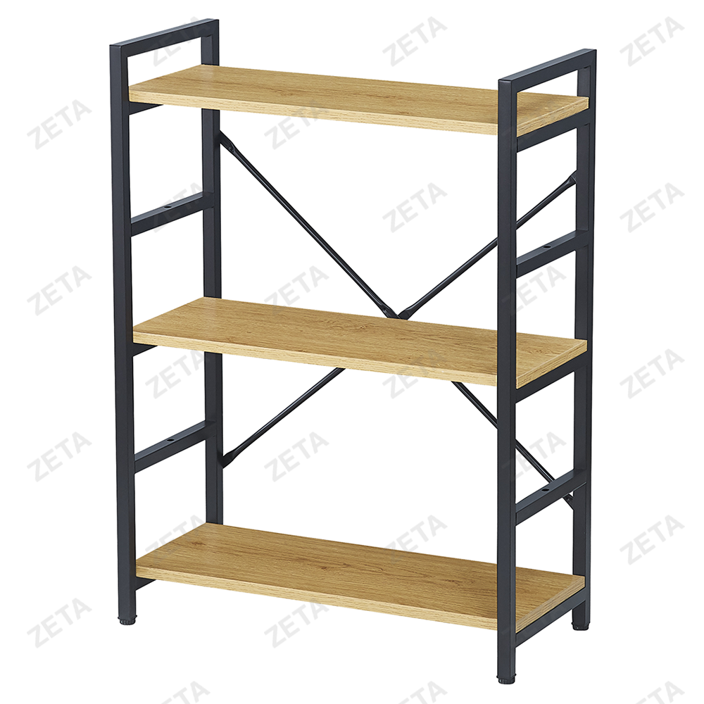 Стеллаж WB-24 (натуральный/черный) (ВИ)