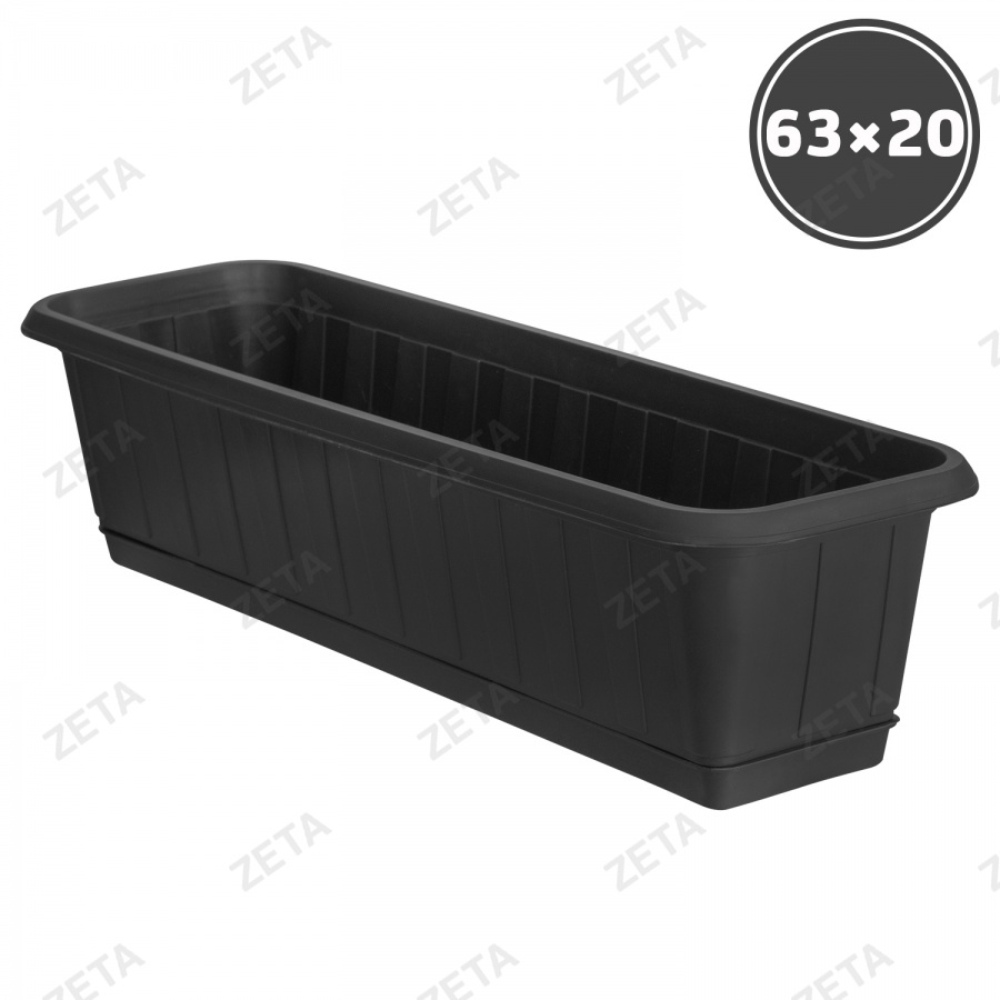 Горшок прямоугольный, с поддоном "Б" (63 см) - изображение 1