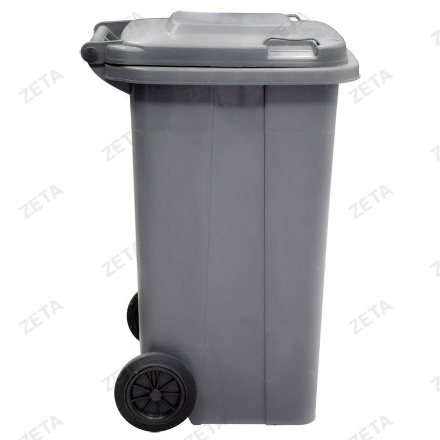 Мусорный бак с крышкой на колёсах, цветной (140 л.)