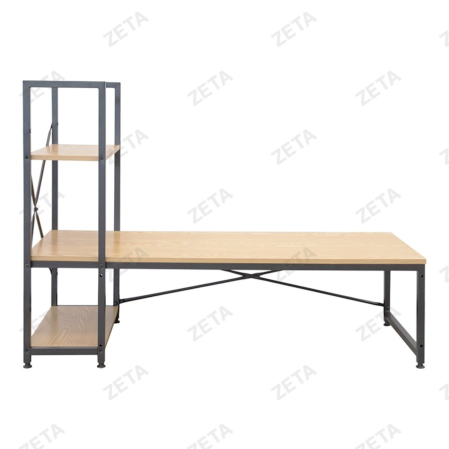 Cтол (120*48*84 см) №S02 (натуральный/чёрный) (ВИ)