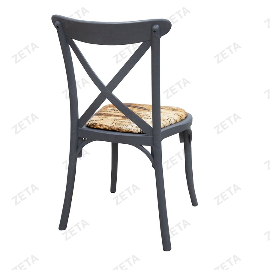 Стул пластиковый "Кантри" серый (с мягким элементом)