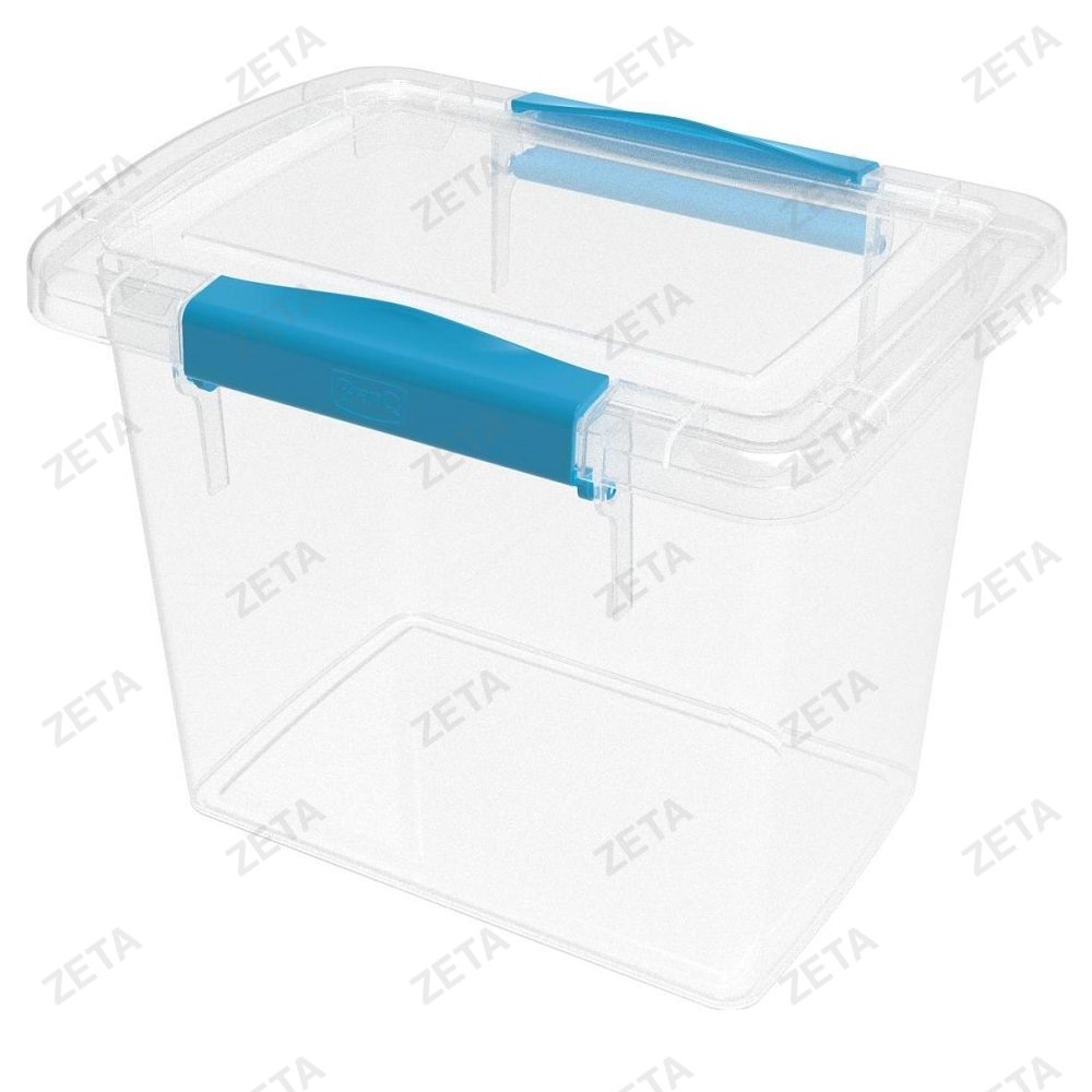 Ящик для хранения пластиковый прозрачный с защелками 1,6 л. Laconic mini