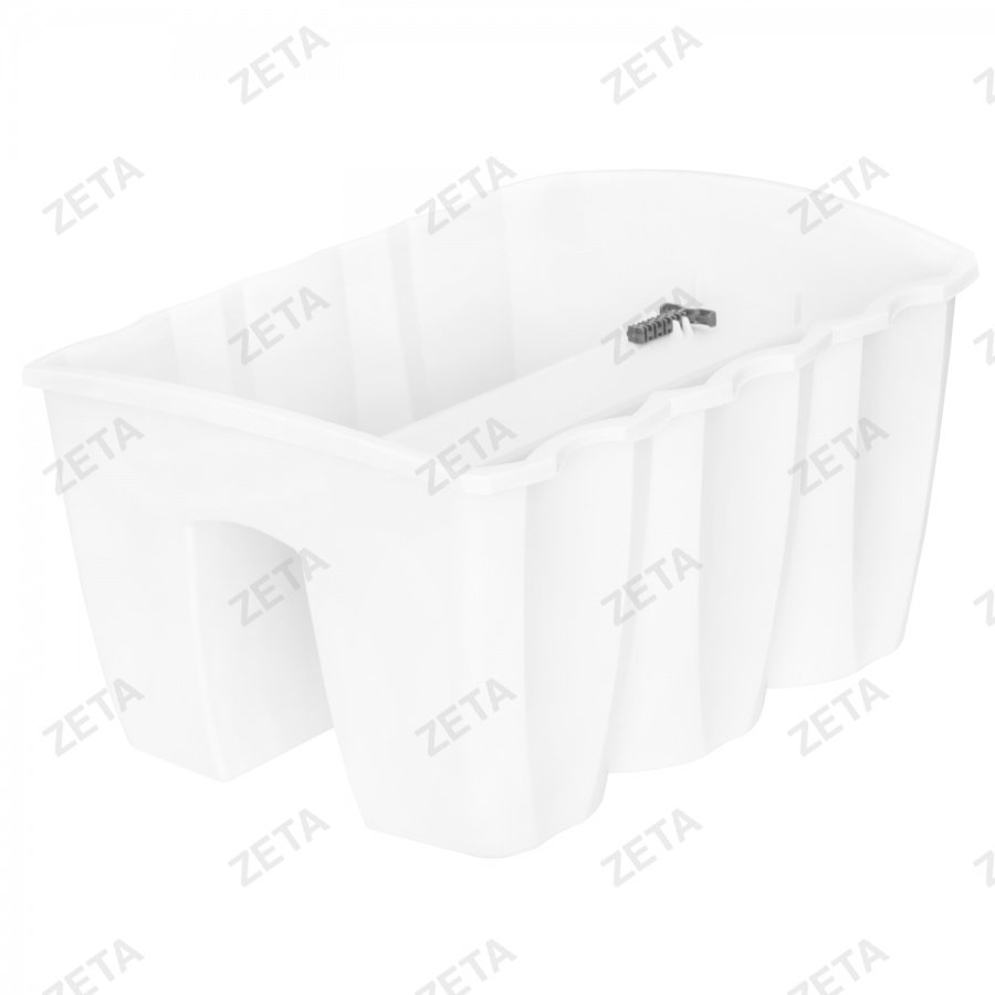 Горшок для цветов балконный с фиксаторами, белый (40 см) - изображение 1