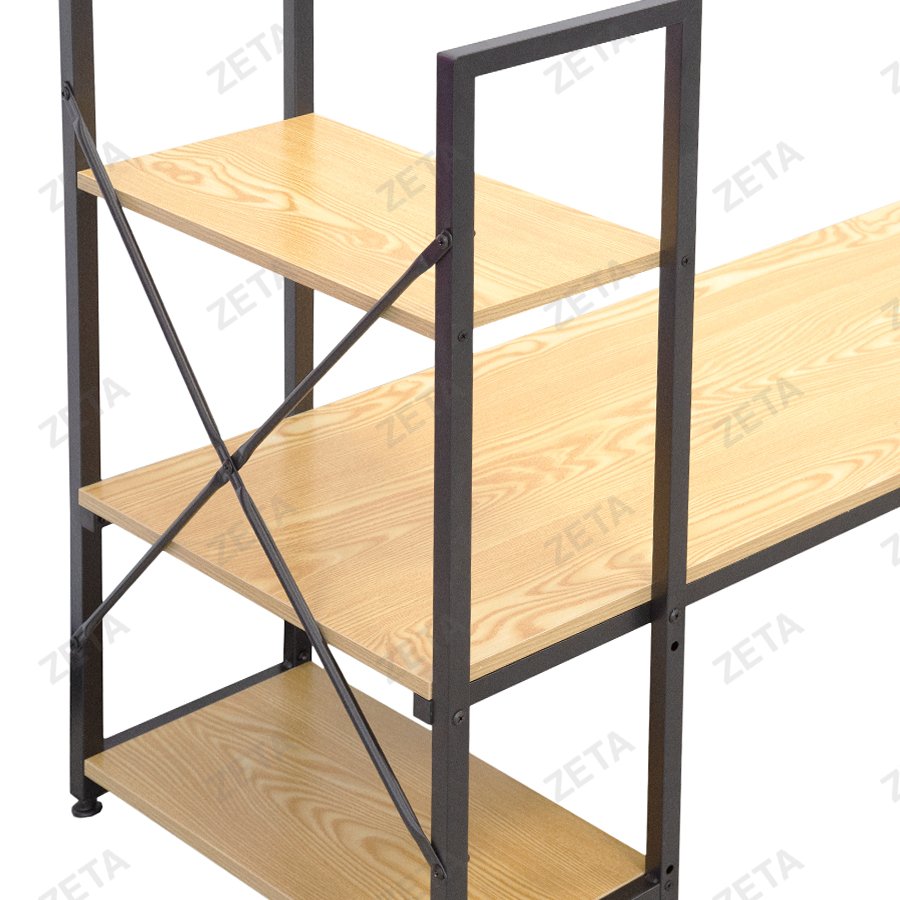 Cтол (120*48*84 см) №S02 (натуральный/чёрный) (ВИ)