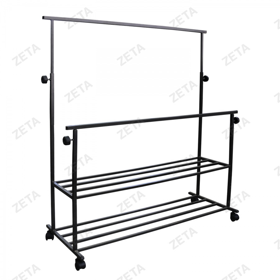 Вешалка гардеробная, двойная (с подставкой для обуви) - изображение 1