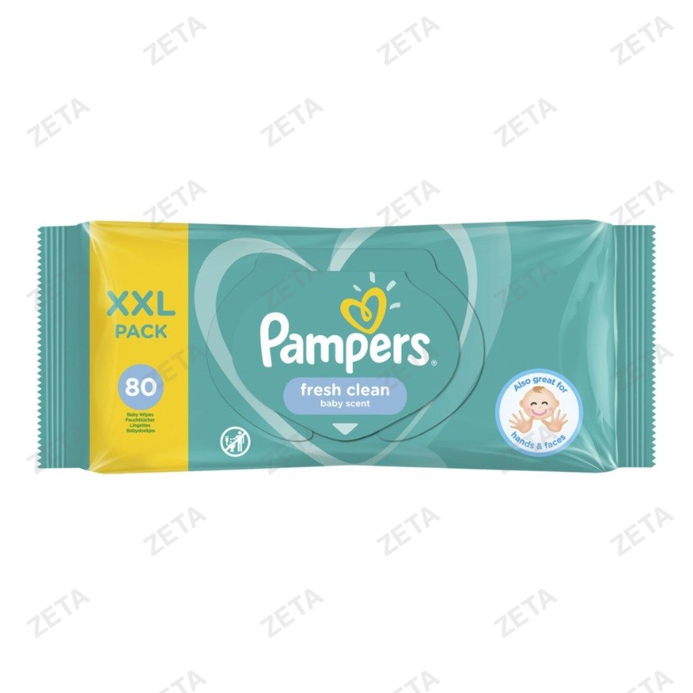 Салфетки влажные детские "Pampers", 80 шт.