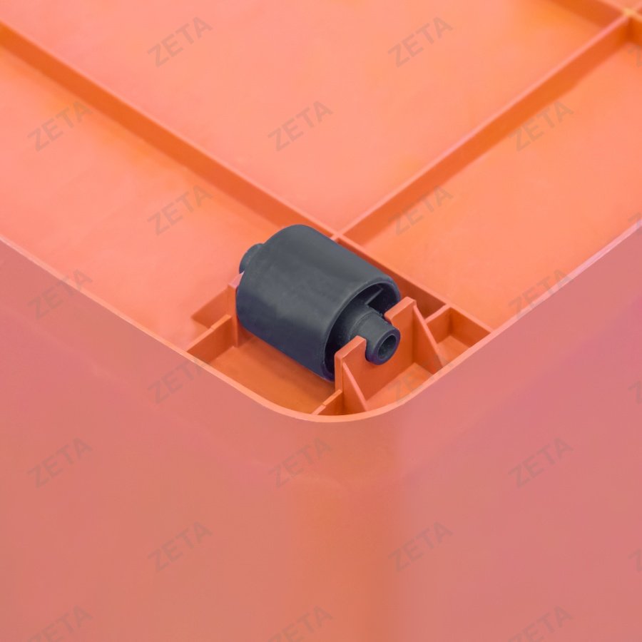 Контейнер с крышкой на колесиках, цветной (53 л.)