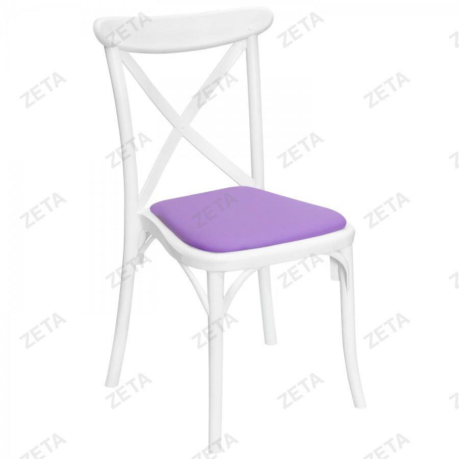 Стул пластиковый "Кантри" белый (с мягким элементом) - изображение 1