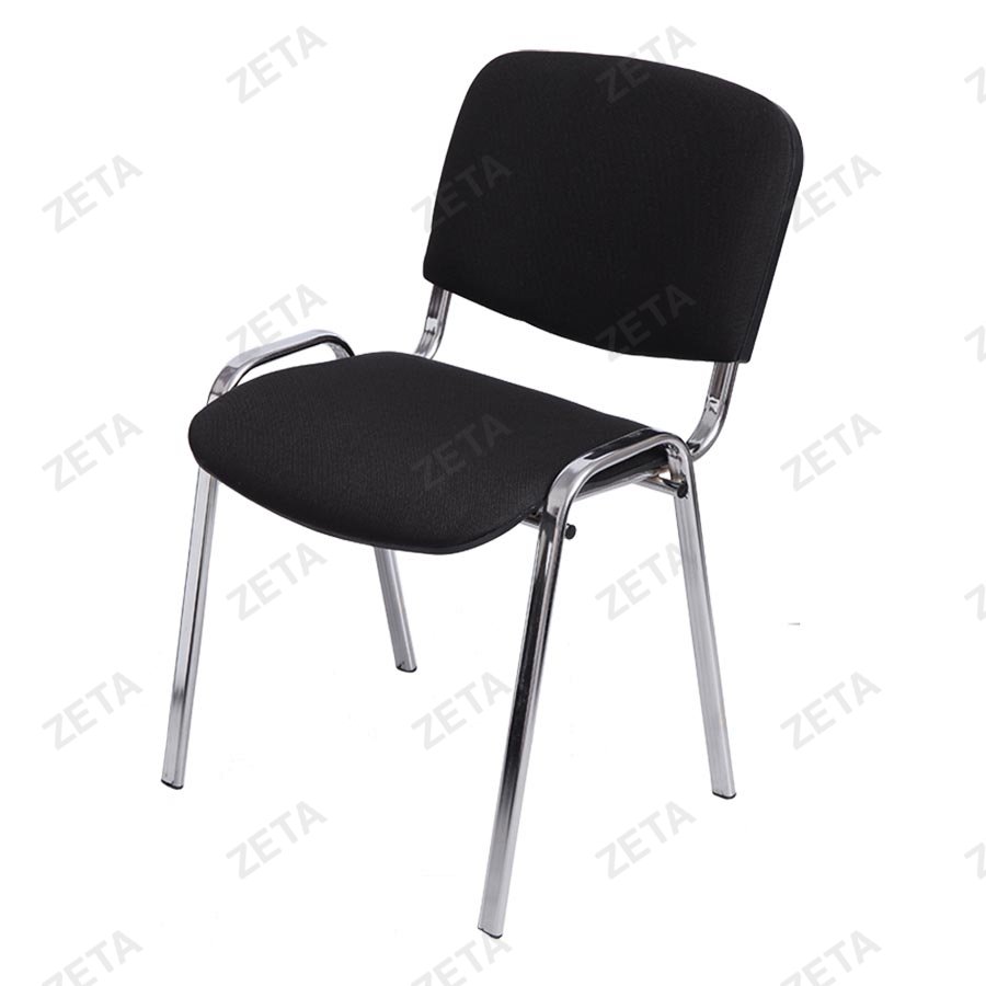 Стул "Изо" хром, ткань мебельная (чёрный) - изображение 1