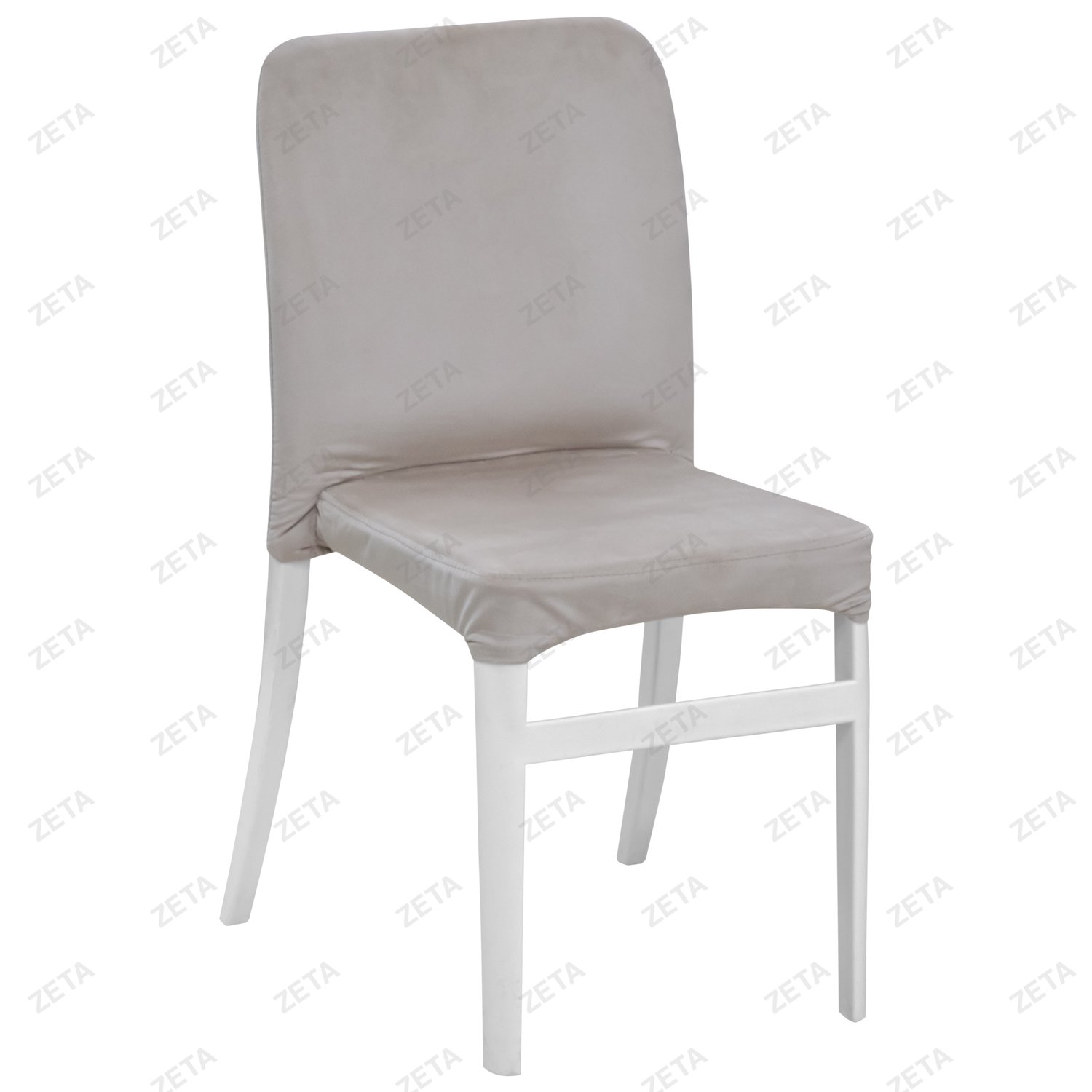 Стул пластиковый "Джеф" с чехлом (белый)